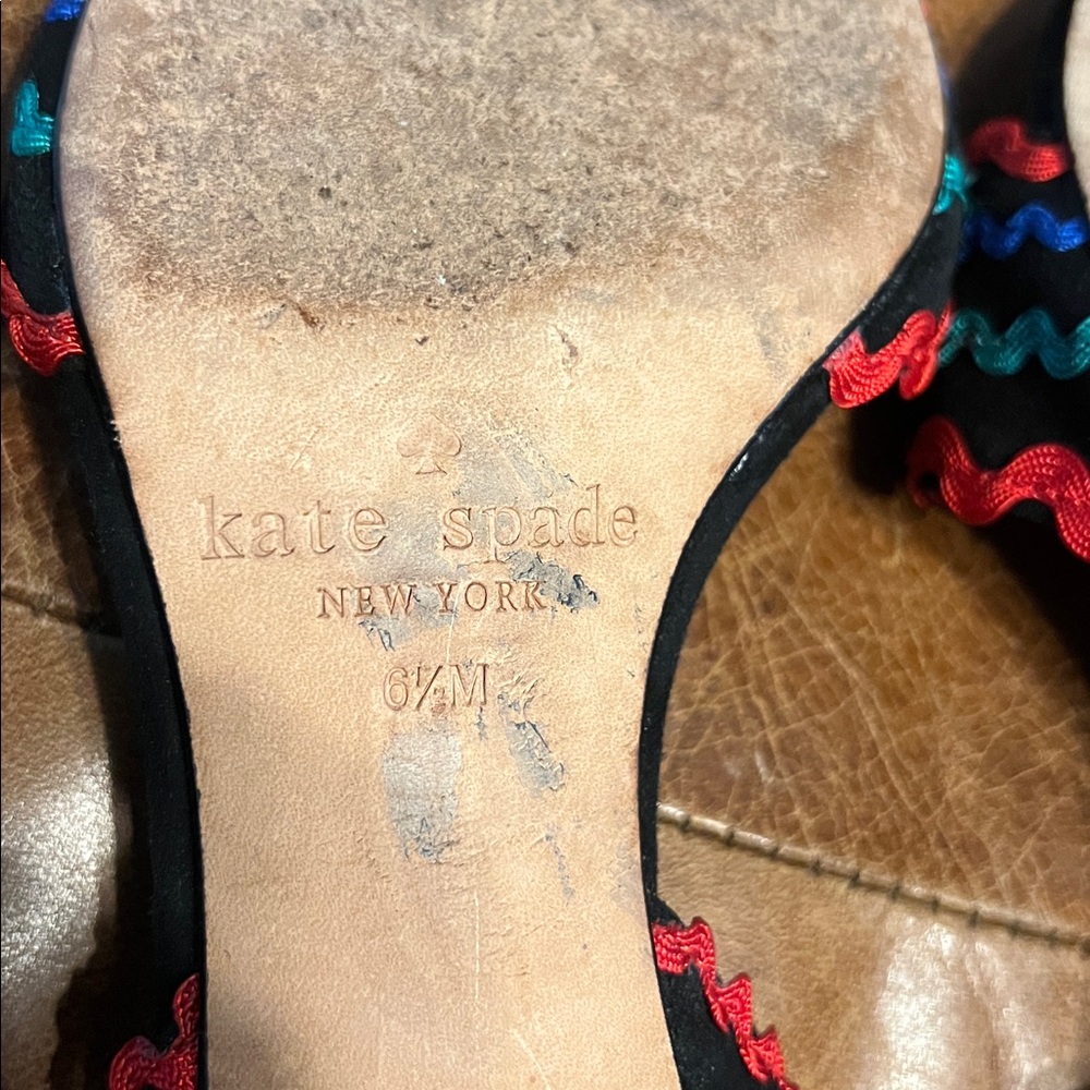 Kate Spade Ric rack block heel women’s 6.5 - Picture 5 of 6
